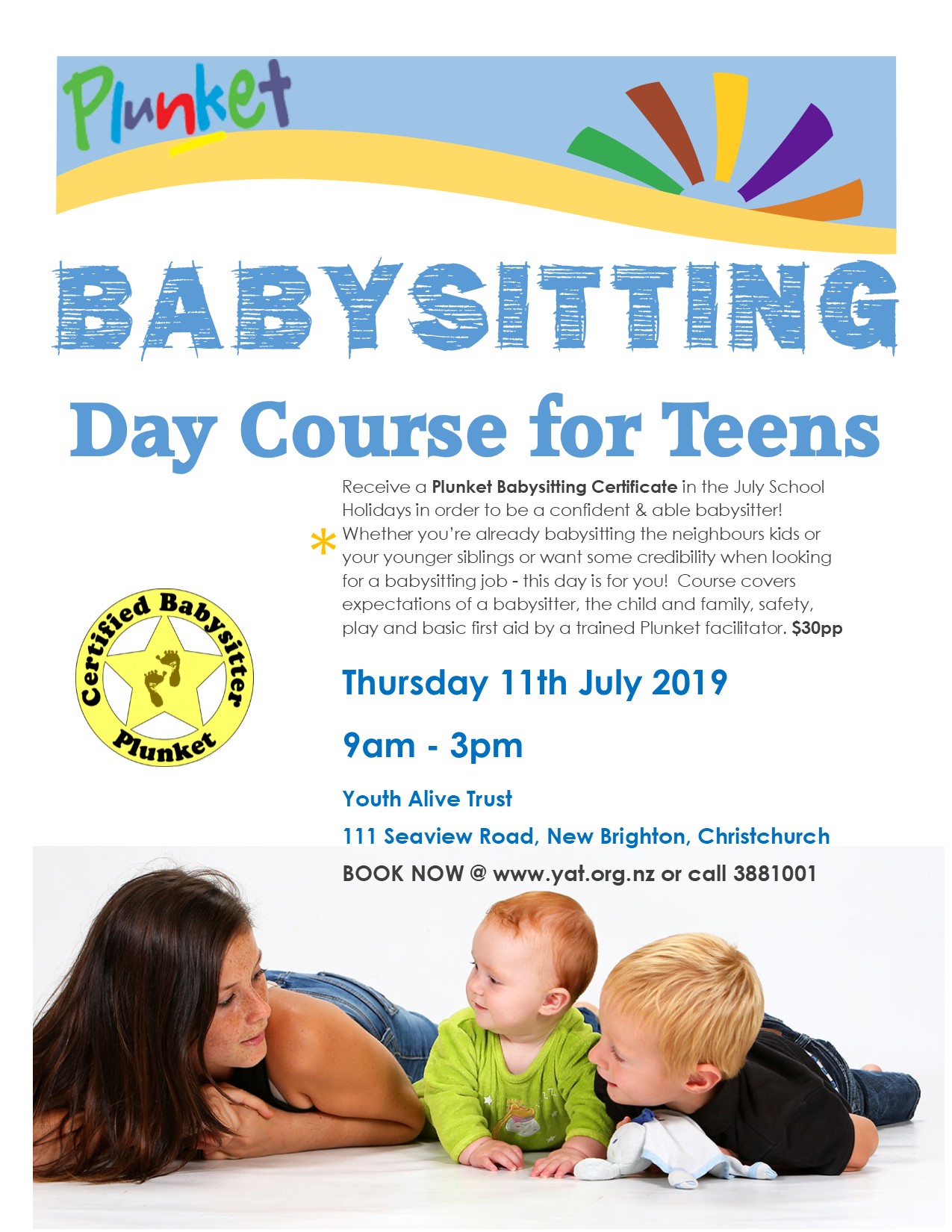 Babysitting Training NEW DATE Youth Alive Trust