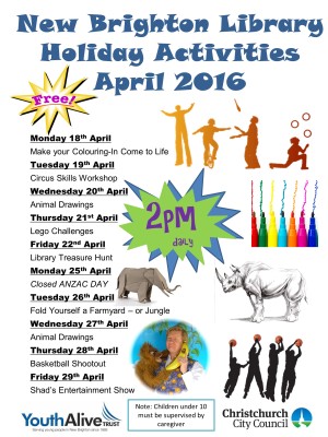 April 2016 Library Activities Poster