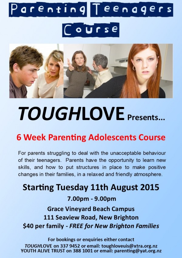 Parenting Teenagers Course 2015 Poster