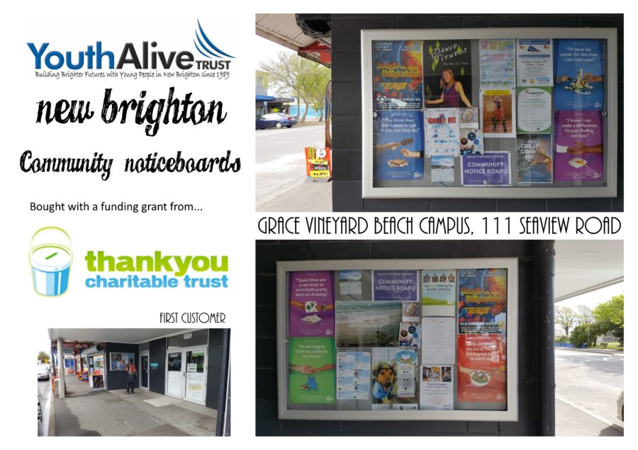 New Community Noticeboards Youth Alive Trust